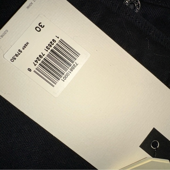 Levi’s 501 high waisted distressed raw hem black jean shorts Sz 30 NWT - Picture 6 of 7